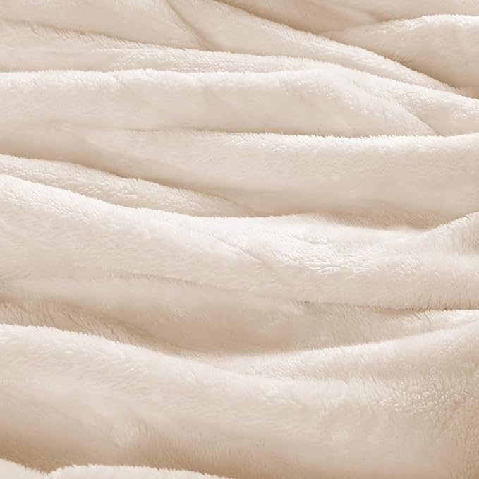 Electric Heated Blanket Queen Size 84"x90", Dual Controllers, Cozy Large Oversized, 4 Heating Levels & 10 Hours Auto Off, Cozy for Bed, Sofa, & Office, Machine Washable, White