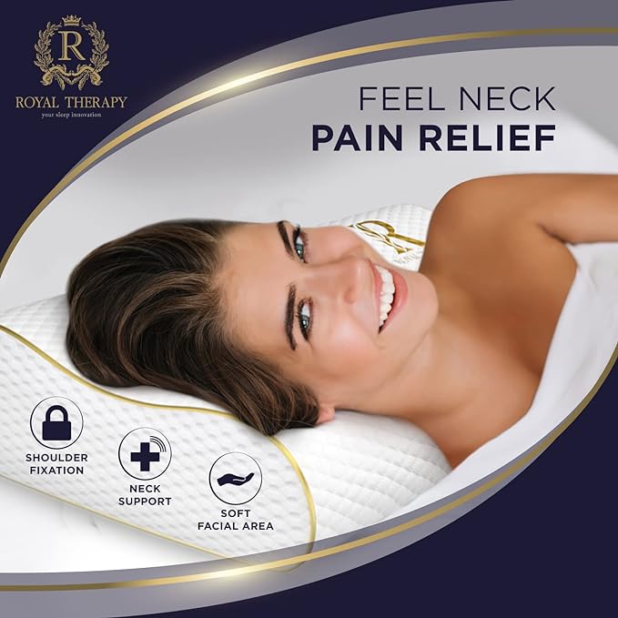 Memory Foam Pillow (2-Pack Extra King - 31 x 14 x 6.5) 4-Layer King, Contour, Side Sleeper Orthopedic, Neck Support Pillow, Neck Pain, Side Sleepers