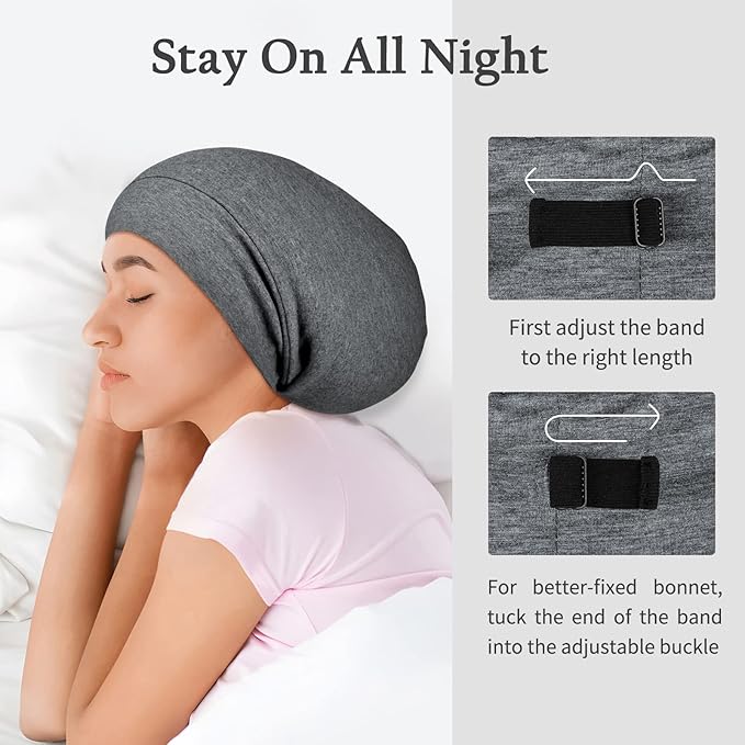 OLESILK 100% Silk Dreadlock Cap, Silk Bonnet for Long Hair, Braid Bonnet for Sleeping, Extra Large Bonnet for Women&Men, Loc Cap Hair Cover