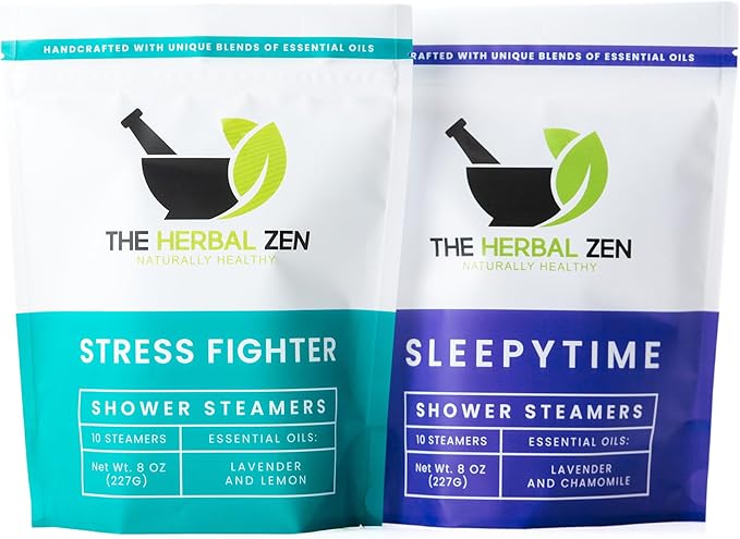 Aromatherapy Shower Steamer Gift Set - Christmas Gift - Adult Stocking Stuffer - USA Made - Shower Bomb Tablets Made with Soothing Natural Essential Oils - Relaxation Gift for Women and Men