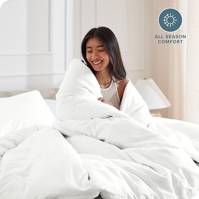 Bare Home Bedding Duvet Cover King Size - Premium 1800 Super Soft Collection - Lightweight, Cooling - Soft Breathable Bedding Duvet Cover (King, Cream)