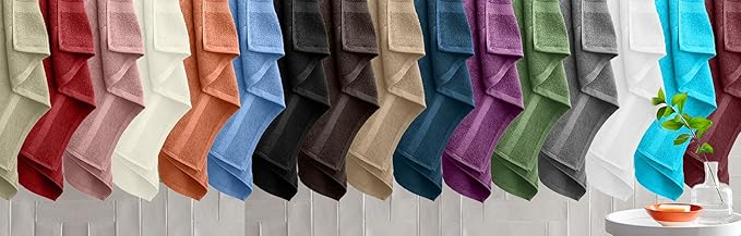DAN RIVER Bath Towels Set of 4, 27 x 54 Inches, 100% Cotton, Larger & Lighter Weight, Quicker to Dry, Super Soft and Absorbent, Ideal Shower Towel for Daily Use, Lavender