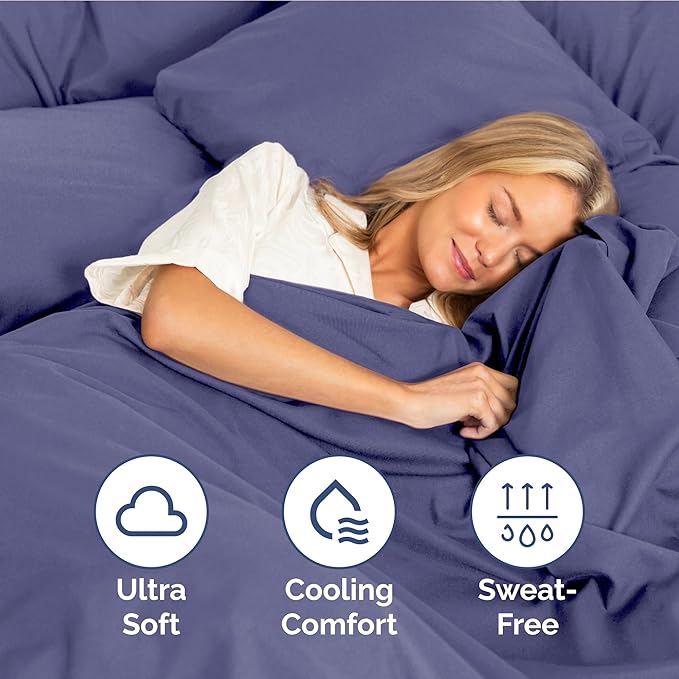 Twilight Purple Oeko-Tex Sheets - Full Size 4 Piece Set - Extra Soft, Breathable & Cooling Hotel Luxury Bed Sheets - Deep Pockets, Easy-Fit & Wrinkle-Free