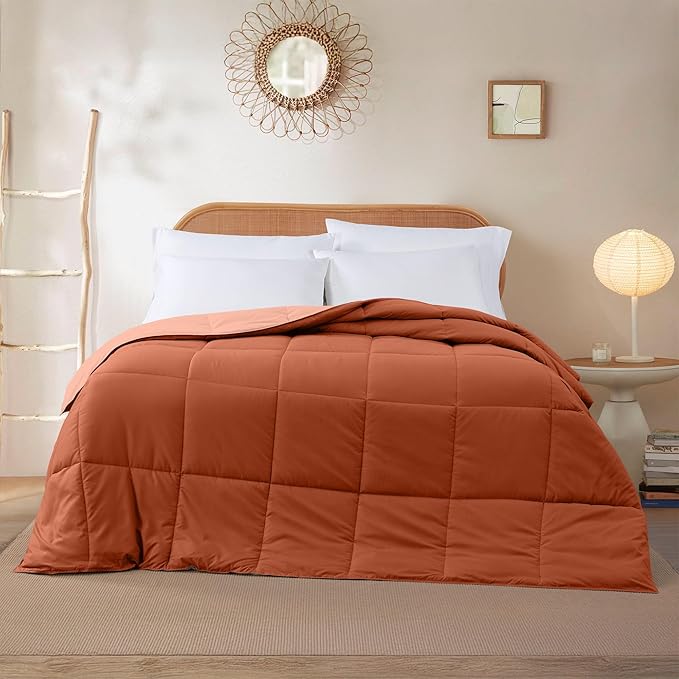 Modern Threads Down Alternative Reversible Comforter Rust/Clay Queen