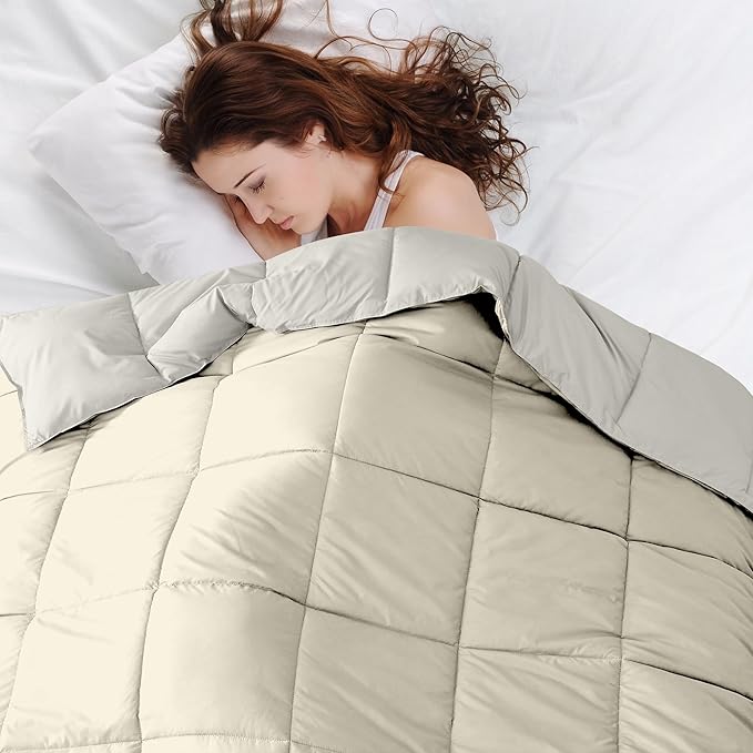 Modern Threads Down Alternative Reversible Comforter Ivory/Taupe King