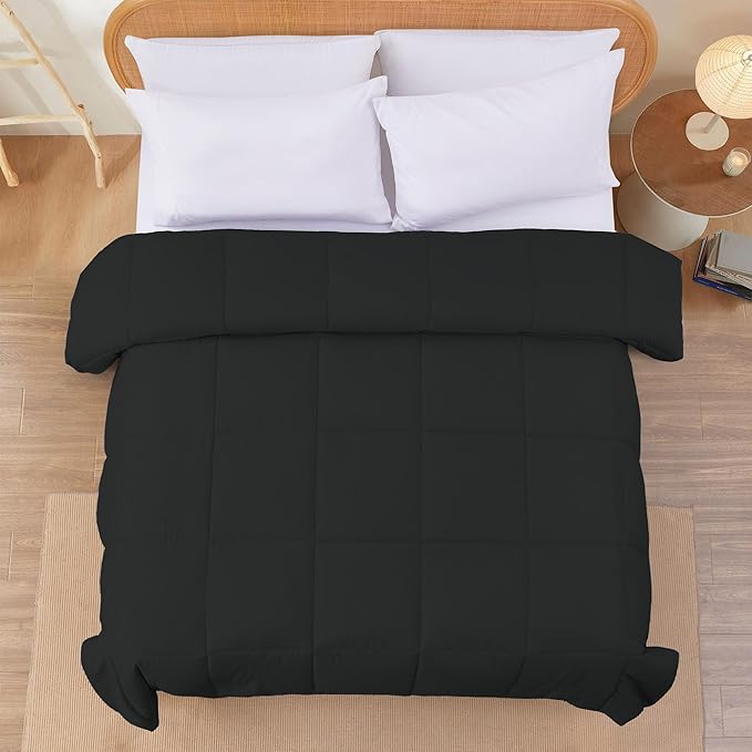 Modern Threads Down Alternative Reversible Comforter Black/Silver Twin
