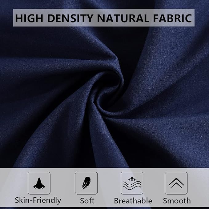 ELNIDO QUEEN Body Pillow with Pillowcase - Soft Long Bed Pillow for Adults - Breathable Full Body Pillow Insert for Sleeping, 20x54inches, Navy Blue