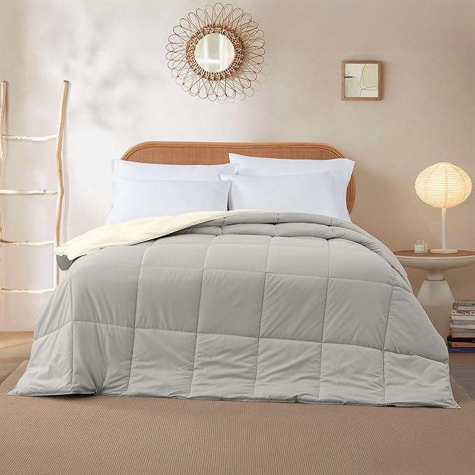 Modern Threads Down Alternative Reversible Comforter Ivory/Taupe King