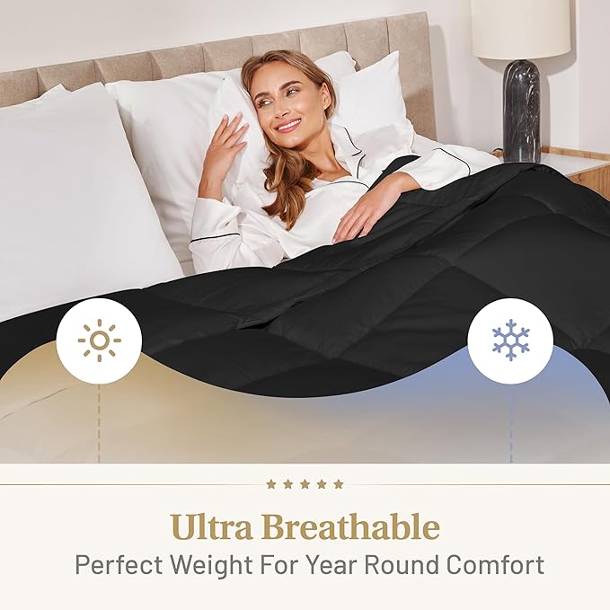 Lavish Comforts Luxury Hotel Plush Fluffy Black Comforter - 104" x 86"