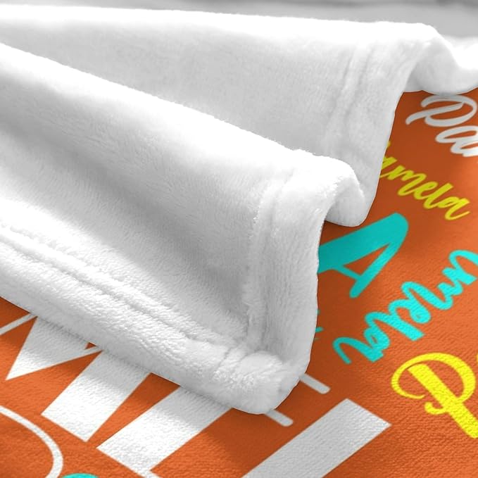 Name Blanket Personalized Blanket for Adult Kids Flannel Customize Throw Blanket Custom (Color 24, 30 x 40 Inches)