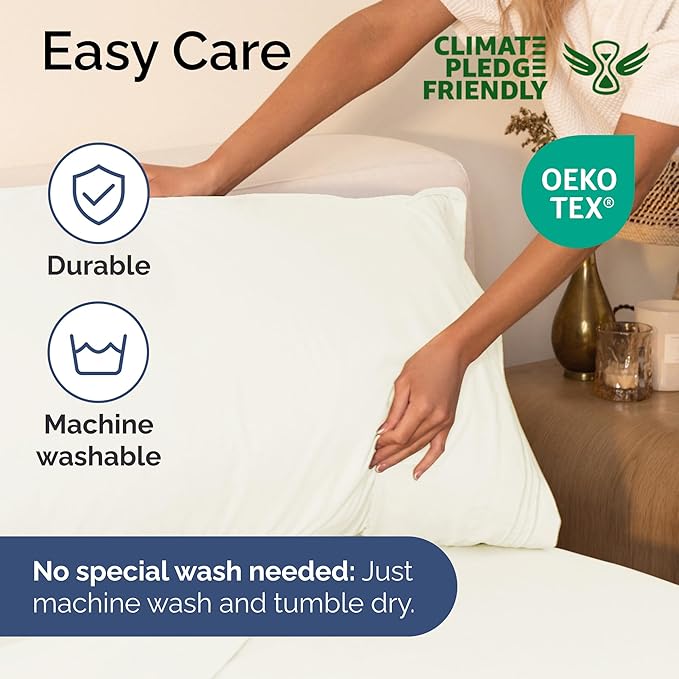 Twin Size 3 Piece Sheet Set - Extra Soft, Breathable And Cooling Sheets - Hotel Luxury Durable Bed Sheets for Women & Men - Deep Pockets, Easy-Fit & Wrinkle-Free Sheets - Ivory Oeko-Tex Bed Sheet Set