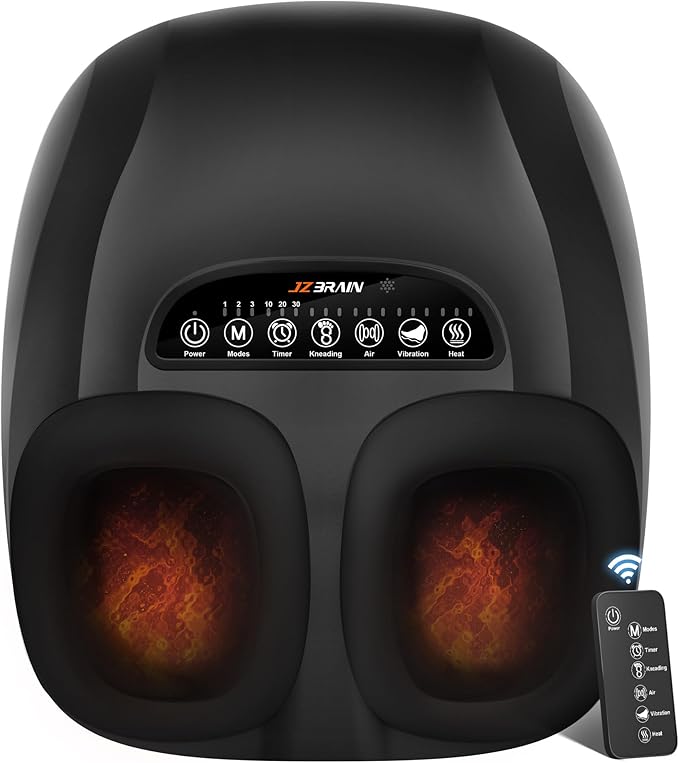 Shiatsu Foot Massager Machine with Heat : Deep Kneading Foot Massager with Vibration & Compression for Plantar Fasciitis & Neuropathy - for Women & Men,Relax for Home Office Use