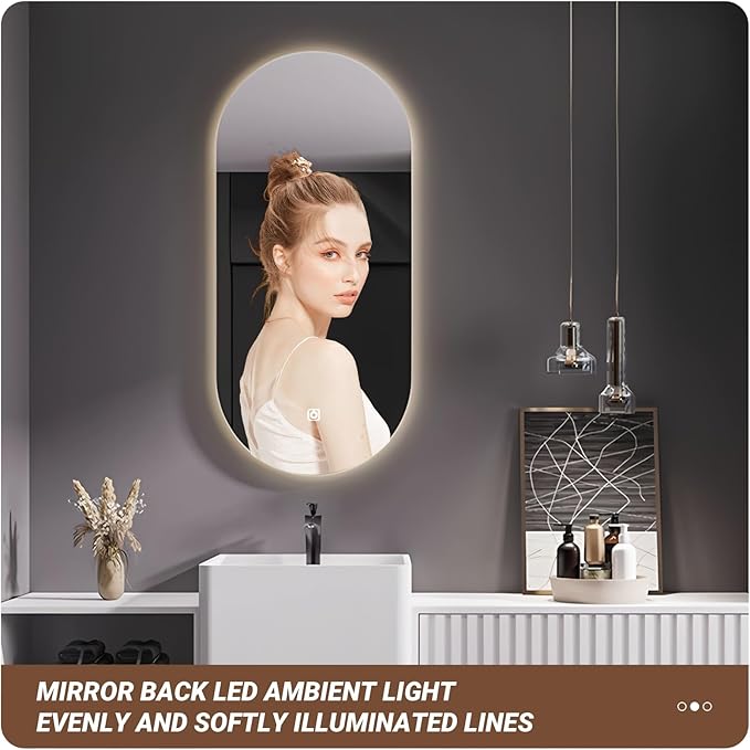 92Inch Freestanding Sink Bathroom Vanity, Wall-Mount Bathroom Cabinet with Open Storage and Striped Drawers, Solid Wood Bathroom Vanity with Smart Defog Mirror and Spacious Rock Plate Countertop