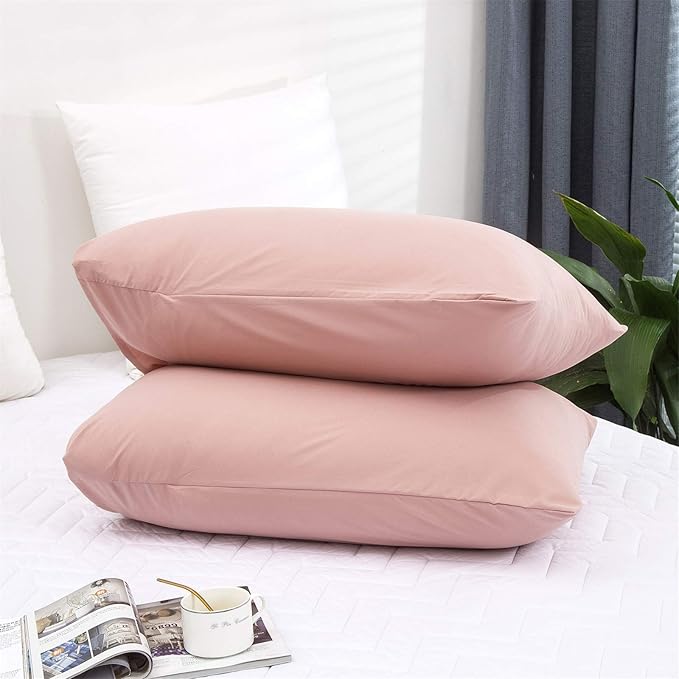 Cottonight Pink Comforter Set Full Blush Pink Bedding Set for Girls Women Mauve Quilts Blanket Solid Color Dusty Rose Comforter Set with 2 Pillowcases