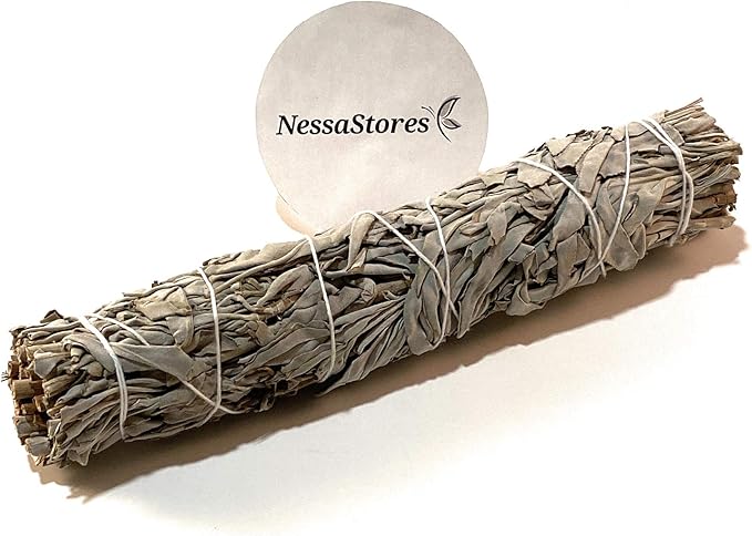 NessaStores 3 pcs California White Sage Extra Large Smudge Sticks, 9-Inch Hand Tied, All Natural, Ethically Sourced for Home Cleansing, Stress Relief, & Clearing Negative Energy JC-139