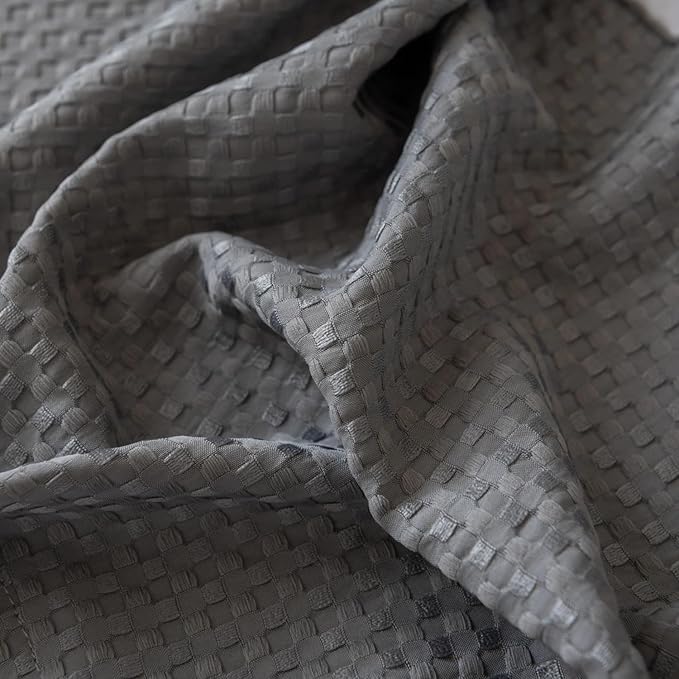 King Bed Skirt, Wrap Around Bed Skirt with Pleated Corner, 14 Inch Drop Pleated Waffle Weave Bedskirts, Anti-Slip, Microfiber, Grey, 14'' King
