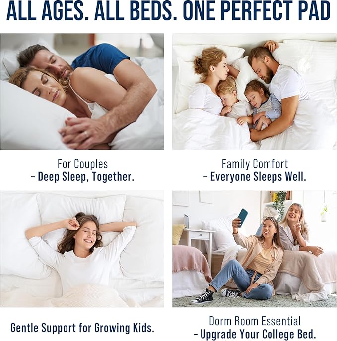 OLANLY Twin XL Quilted Fitted Mattress Pad – Soft Down Alternative Pillow Top Mattress Topper, Cooling Comfort Breathable Mattress Cover, Machine Washable Deep Pocket Mattress Protector, Dark Grey