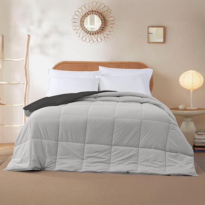 Modern Threads Down Alternative Reversible Comforter Dark Gray/Gray King