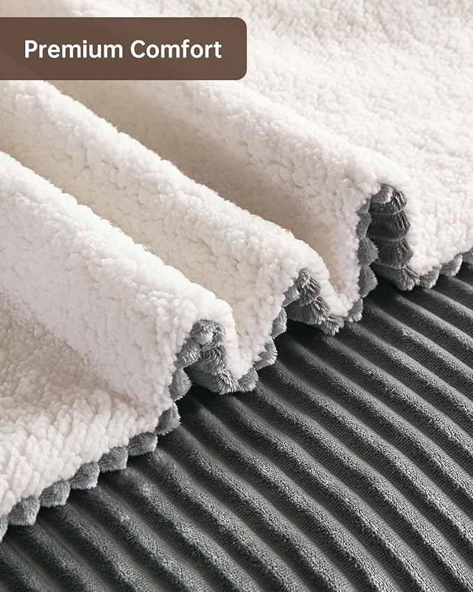 Electric Heated Blanket Throw Size, Washable Blanket Warmer for Home for Adults, Fast Heating Super Cozy Soft Flannel 50" x 60", 9 Heat Levels, 1-9H Auto-Off, ETL Certified, Silver