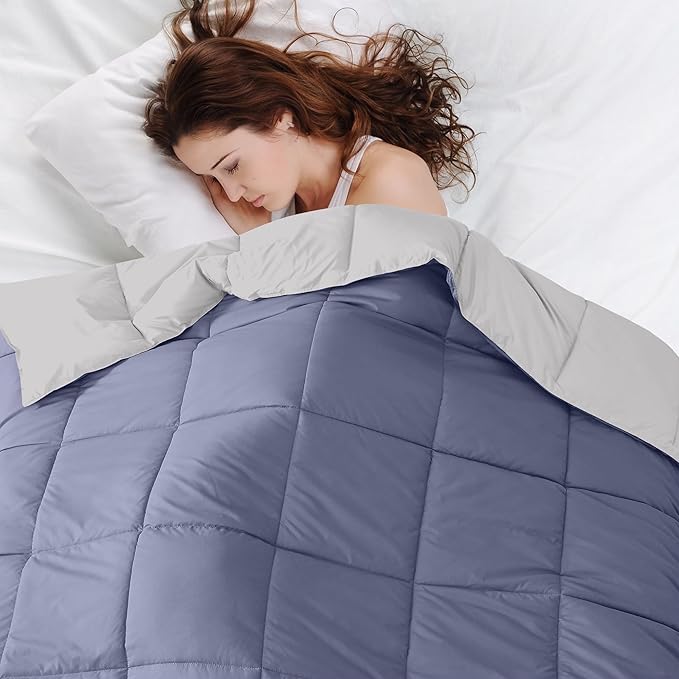 Modern Threads Down Alternative Reversible Comforter Deep Blue/Silver Twin