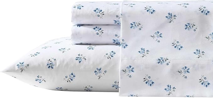 Wrangler - Queen Bed Sheets, Ultra-Soft & Lightweight Bedding with Matching Pillowcases, Lightweight Bed Set for All Season Comfort, Oeko-Tex Certified (Sketchy Ditsy Blue)