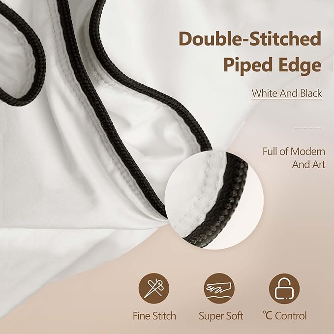 Extra Fluffy White Goose Down Comforter Queen Size - All Season Luxury Down Duvet Insert Hotel Bedding Comforters Oeko Certified 480 Thread Count High Fill Power - 90x90 Inches