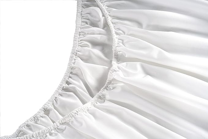 LANE LINEN 100% Cotton Sheets – 450 Thread Count Naturally Cooling Twin Sheets Set, Soft & Comfy Sateen Weave, Deep Pocket Fits 15” Mattress, Fade-Resistant Hotel Bedding, White
