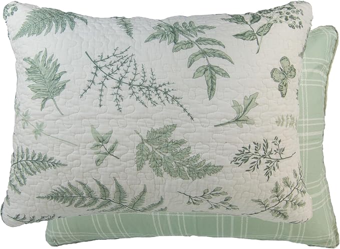 Donna Sharp Queen Bedding Set - 3 Piece - Botanical Quilt Set with Queen Quilt and Standard Pillow Shams - Cotton - Machine Washable