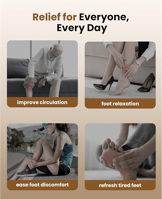 BOB AND BRAD Foot Massager with Heat and Remote, Shiatsu Deep Kneading Electric Feet Massager Machine for Plantar Fasciitis, Men Size 12