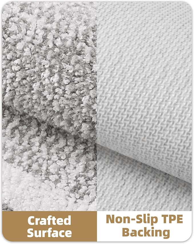 Color&Geometry Simple and Stylish Large Bath Mats for Bathroom Non Slip, 24"x36" Gray Bathroom Rugs, Absorbent, Soft, Washable, Microfiber Bath Rug Shower Mat
