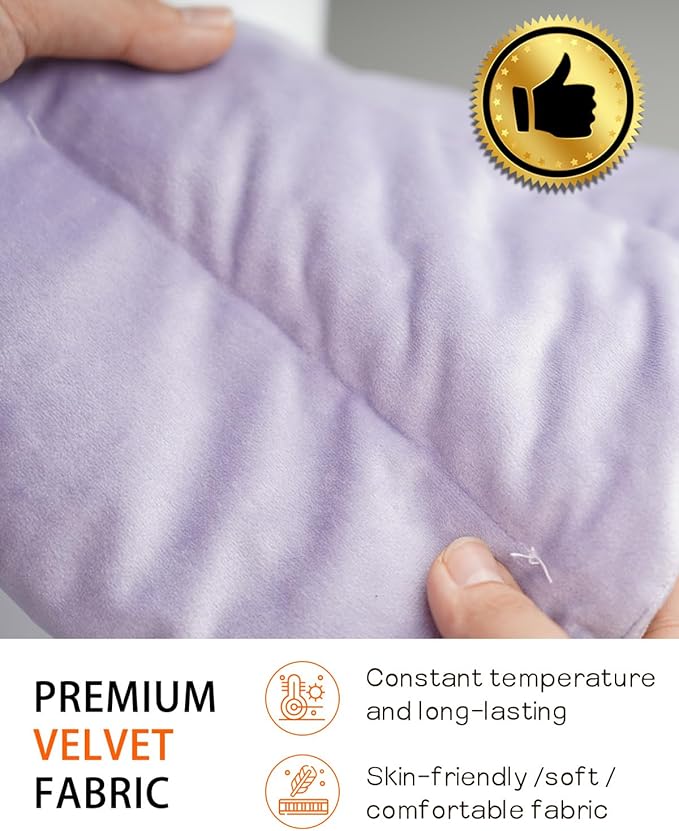 Small Microwave Heating Pad for Neck and Shoulder, Microwavable Versatile Cold/Heated Muscle Ache, Soothing Fatigue Wrap for Back Pain and More, Moist Heat Pad Warm Compress (8x17 inch)
