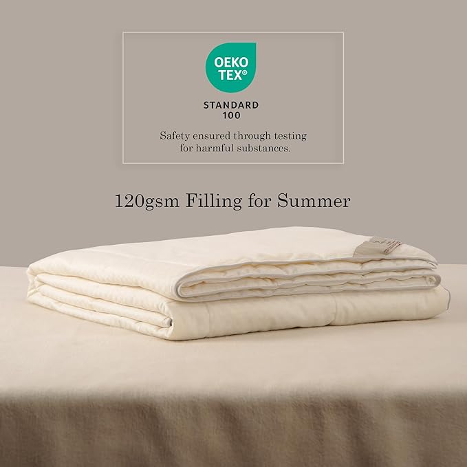 CUDDLE DREAMS Wool Comforter Duvet Insert, 100% Australian Wool Filling with Soft Noiseless Cotton Shell, Natural Warmth (Lightweight for Summer, King)