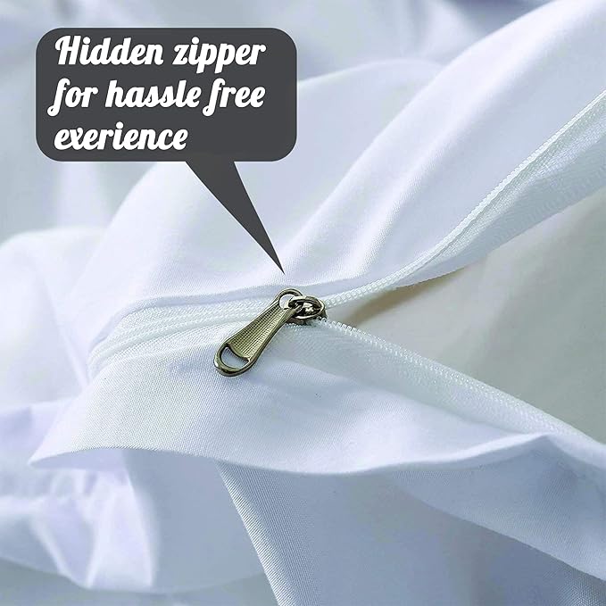 Egyptian Cotton Duvet Cover Queen Size Pinch Pleated 800 Thread Count Full Size Quilt Cover, Silky Soft with Hidden Zipper Closure and 7 Corner Ties 100% Egyptian Cotton Duvet Cover 1 Piece (Blush)