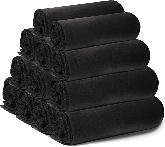 Yacht & Smith Soft Fleece Blankets 50 X 60, Lightweight, Cozy Warm Throws Dark Colorful Blanket Sofa Travel Outdoor, Wholesale