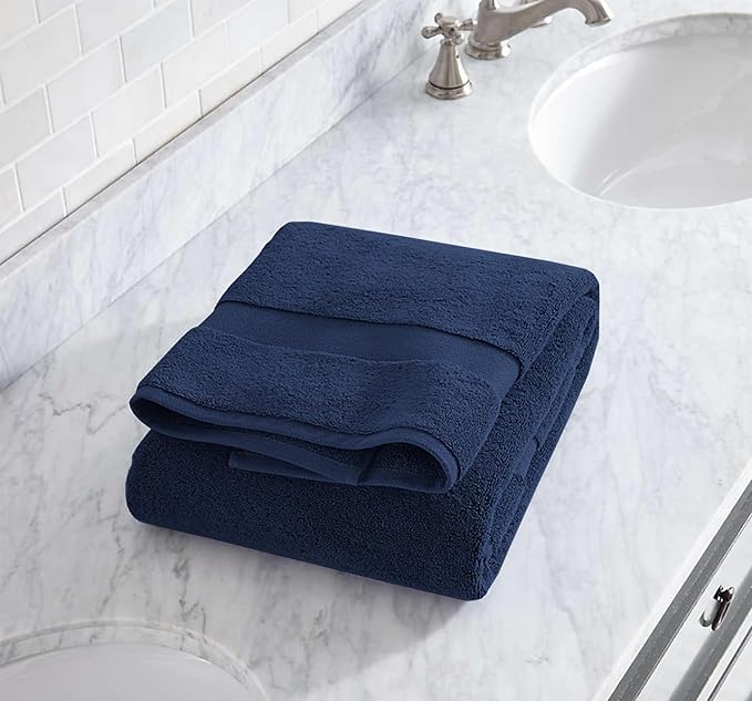 Delara 100% Organic Cotton Towels 650 GSM Plush Feather Touch Quick Dry Bath Towel, Pack of 12 GOTS Certified, Oeko-Tex Green Certified, Organic Cotton Bath Towel, 30"X58"