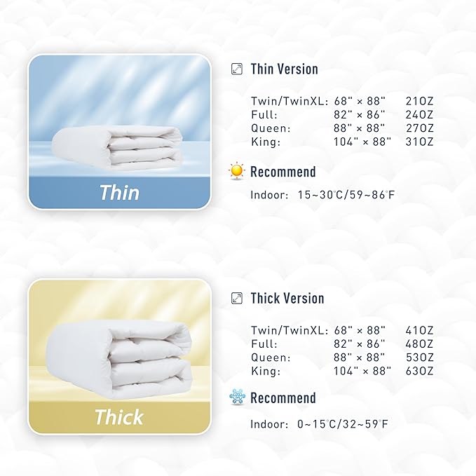 sunflower King Duvet Insert Comforter Down Alternative Filling Cotton Shell All Season Hypoallergenic Warm Breathable Noiseless Machine Washable 88"x104"with Corner Taps