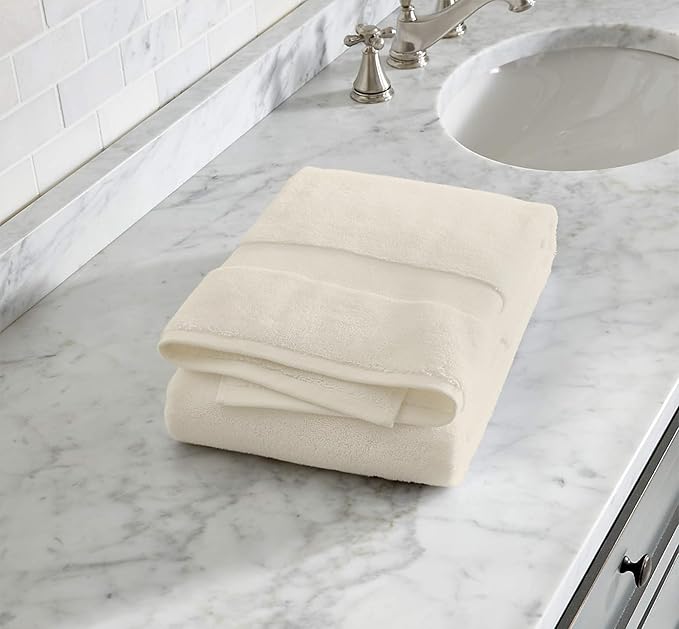 Delara 100% Organic Cotton Towels 650 GSM Plush Feather Touch Quick Dry Bath Towel, Pack of 3 GOTS Certified, Oeko-Tex Green Certified, Organic Cotton Bath Towel, 30"X58"