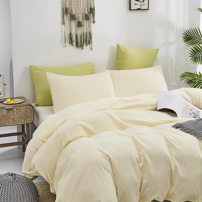 Cottonight Ivory White Comforter Set California King Beige Bedding Comforter Set Cal King Off White Solid Blanket Quilts Modern Soft Breathable 3 Piece Women Men Bedding Set