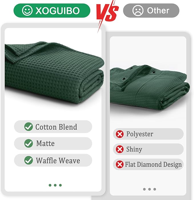 Stall Waffle Shower Curtain - Dark Green Cotton Fabric Texture Heavyweight Shower Curtain for Narrow Bathroom,Washable,36Wx72L