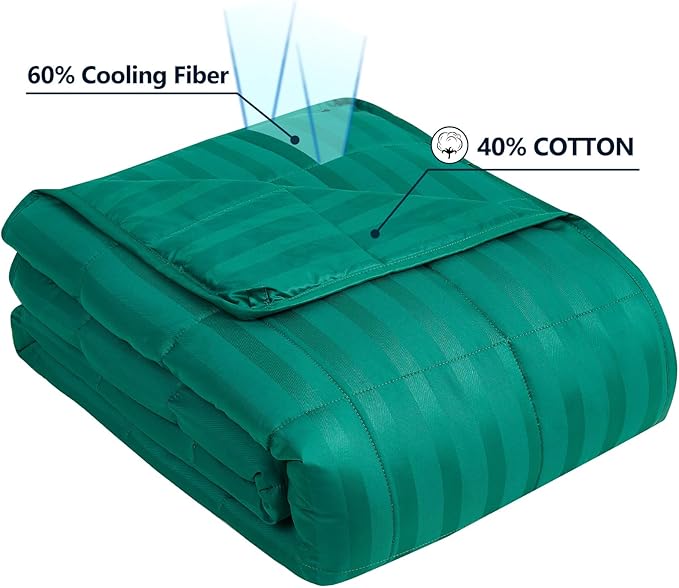 Weighted Blanket Queen/King Size (80"x87" 15lbs),Ultra Soft and Cozy Cooling Weighted Blanket for Adult,Heavy Blanket with Machine Washable Soft Blanket, Green