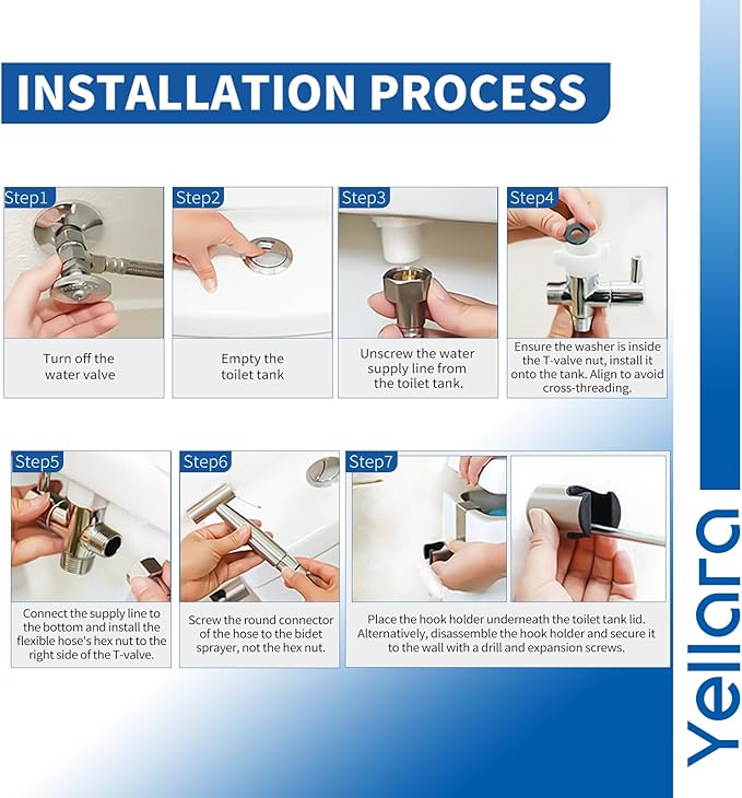 Handheld Bidet Sprayer for Toilet - Feminine Wash, Toilet Cleaning - Stainless Steel, Adjustable Water Pressure, Easy Installation