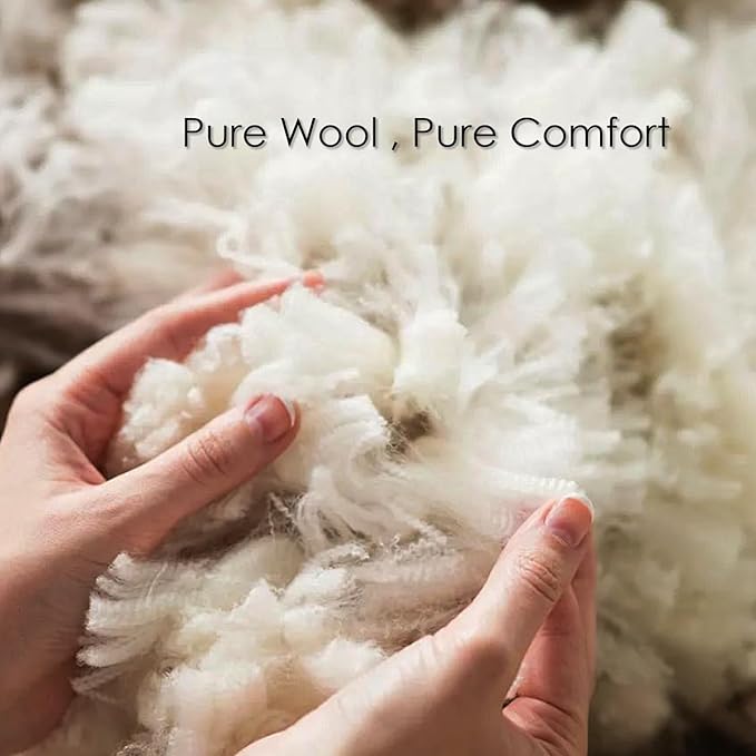 EP Mode Light Weight Wool Comforter for Summer, Purely Natural Duvet Insert, 100% Australian Wool Filling (150GSM, Size King)