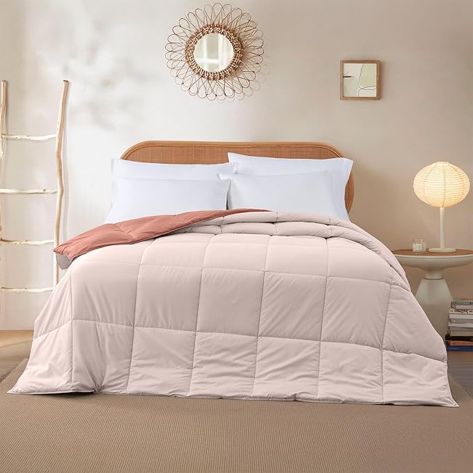 Modern Threads Down Alternative Reversible Comforter Dark Rose/Pink Queen