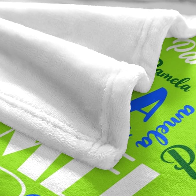 Name Blanket Personalized Blanket for Adult Kids Flannel Customize Throw Blanket Custom (Color 23, 60 x 80 Inches)
