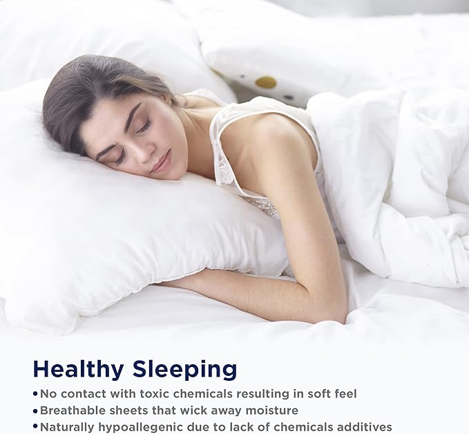 LANE LINEN Twin XL Sheets Set – 450 Thread Count 100% Long Staple Cotton, Soft & Cooling Sateen Weave, 15” Deep Pocket Fully Elasticized Twin XL Fitted Sheet, Hotel Quality, Black