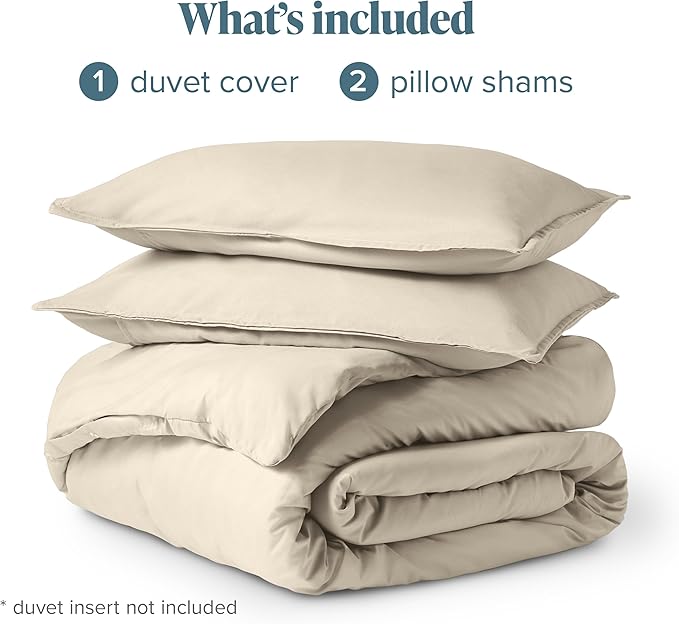 Bare Home Bedding Duvet Cover Full Size - Premium 1800 Super Soft Collection - Lightweight, Cooling - Soft Breathable Bedding Duvet Cover (Full, Sand)