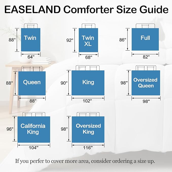 EASELAND King Size Down Alternative Comforter - Quilted Duvet Insert for All Seasons, Soft Lightweight with Corner Tabs, Summer Winter Warm Bedding, Burgundy 90x102 Inches