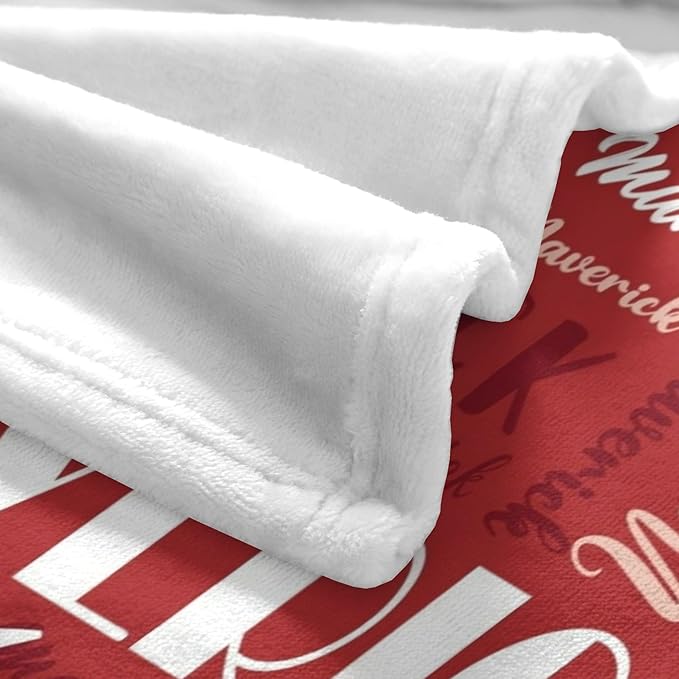 Name Blanket Personalized Blanket for Adult Kids Flannel Customize Throw Blanket Custom (Color 16, 60 x 80 Inches)