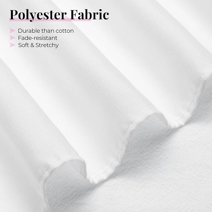 RIMELA Dorm Bed Skirt Twin XL 18 Inch Drop, Extra Long Wrap Around Elastic Bed Skirts Easy to Put On Twin Size Dust Ruffle, White Bedskirt for Adjustable Bed Base Solid Silky Fabric Machine Washable