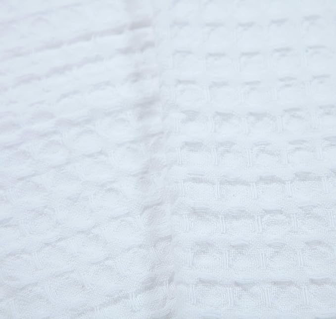 HILLFAIR 100% Combed Cotton Blanket– Twin XL Size Bed Blankets– Warm Soft All Season Breathable Lightweight Summer Blankets– Waffle Weave Home Decor Bed Blanket- White Bed Cotton Blankets/Bedcovers